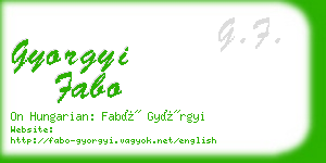 gyorgyi fabo business card